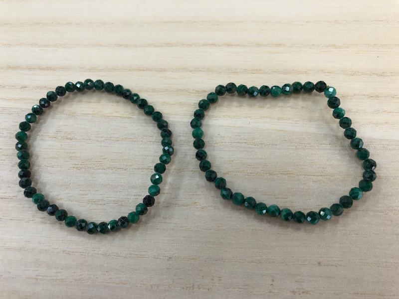 Pulsera Malaquita bola facetada